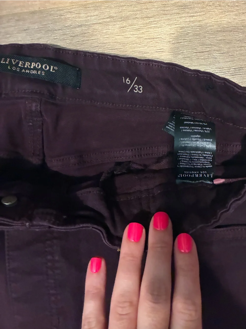 Liverpool LA Plum Chino Pants